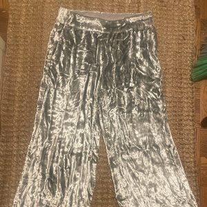 Anthropologie Maeve Retro Grey Crush Velvet Y2K Sweatpants
